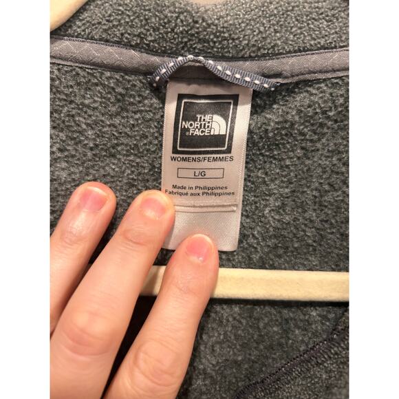 North Face Women’s 1/4 Zip Pullover Jacket TKA 100 Gray Fleece Size Large - Picture 5 of 5